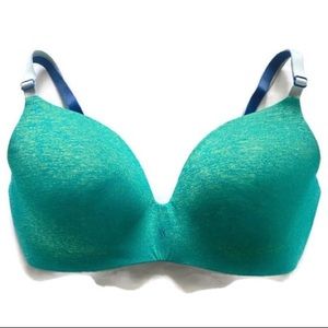 34D Bra VS No Wire Molded Cup T-Shirt Bra wireless convertible green